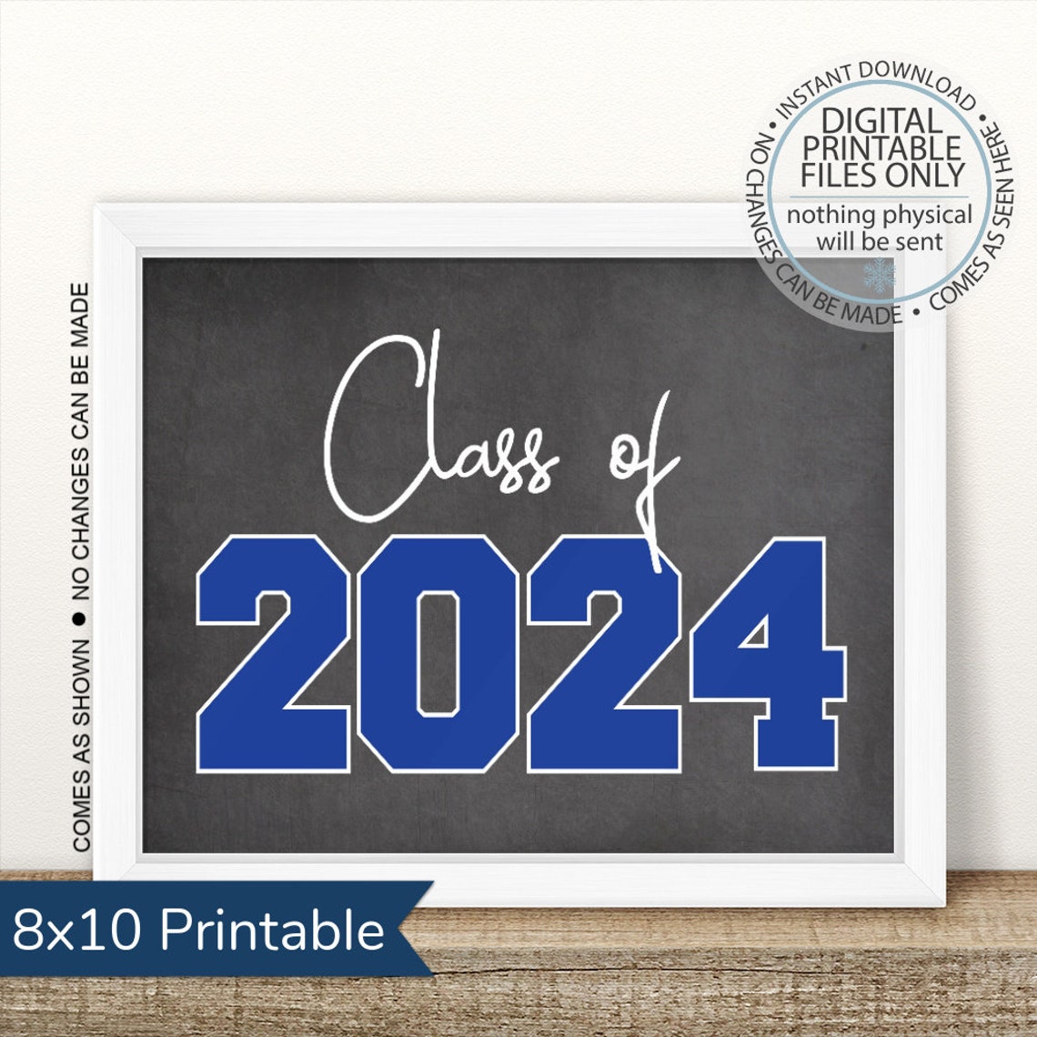 Class of 2024 Graduation Sign Senior Pictures Photo Prop Etsy