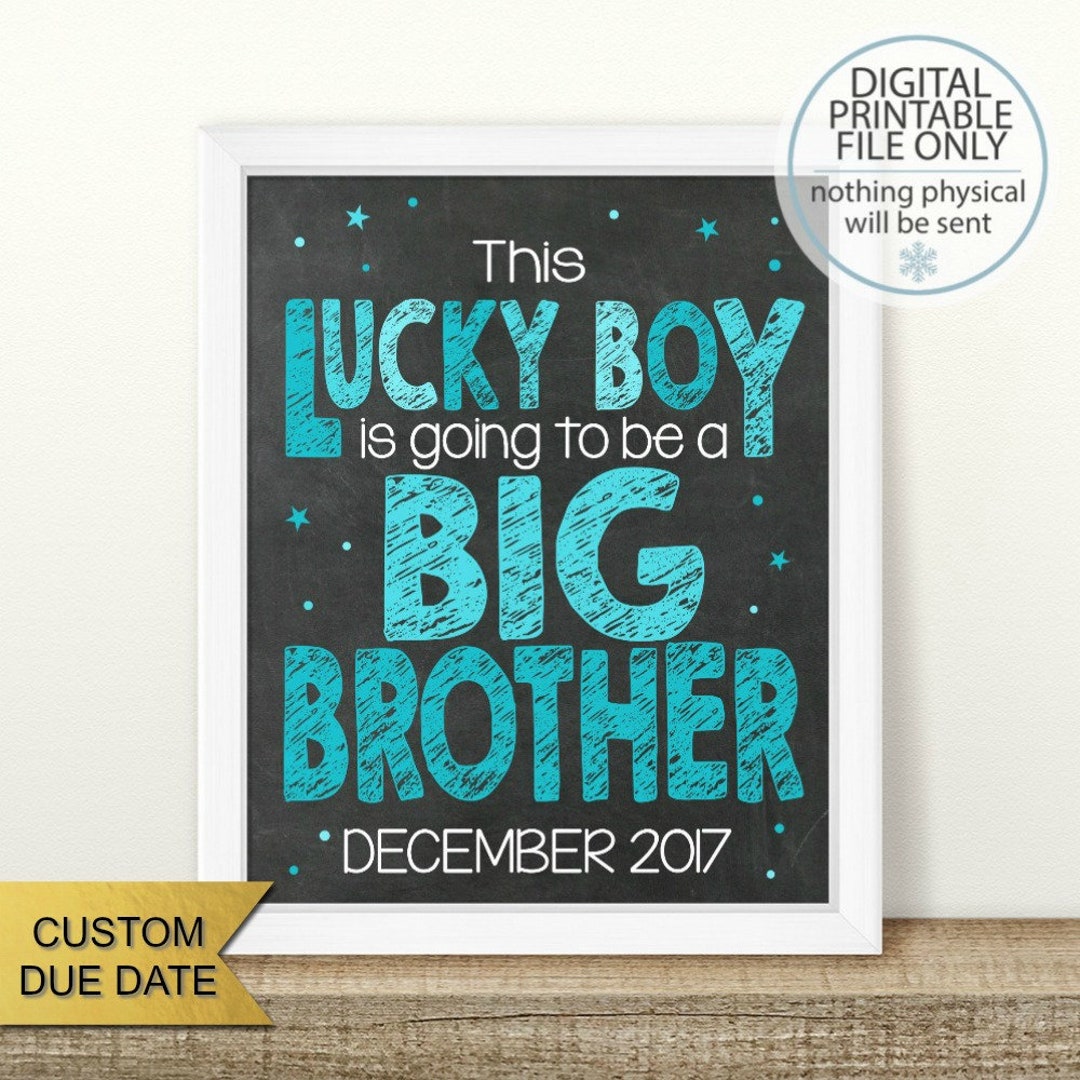 PRINTABLE Pregnancy Announcement, Big Brother Announcement, Sibling ...