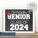 I'm a Senior First Day of Senior Year Sign Printable - Etsy