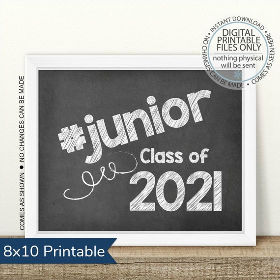 Junior Class of 2021 First Day of Junior Year Printable | Etsy