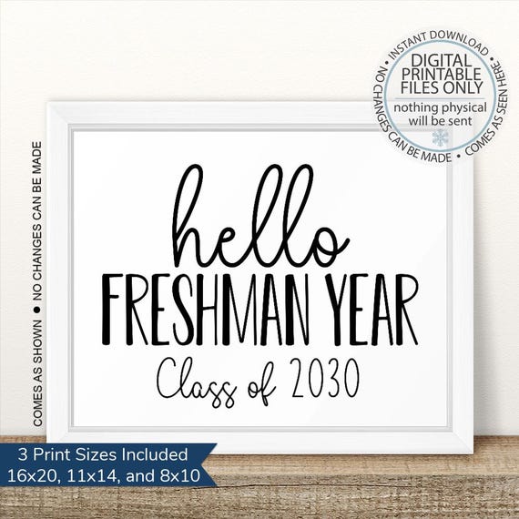 Printble First Day of Freshman Year, I'm a Freshman, Printable First Day, Back To School Sign, First Day of School Sign, Class of 2029