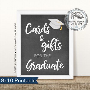 Cards and Gifts for the Graduate, Printable Graduation Sign, Class of 2025, 2025 Graduation Printable, Open House Sign, Graduation Sign