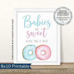 Baby Shower Treat Sign, Babies are Sweet, Take a Treat, Favor Table Sign, Baby Shower Dessert Table, Shower Table Sign, Sweet Treats Sign