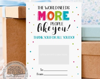 Porta carte regalo stampabili "Grazie per tutto quello che fai", Porta carte regalo di ringraziamento, Regali per dipendenti, Regali per insegnanti, Regali per insegnanti