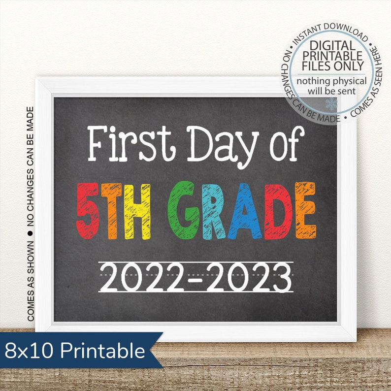 first-day-of-fifth-grade-2022-2023-first-day-of-school-etsy-finland