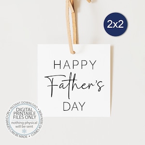 Printable Happy Father&#39;s Day Tag, Father&#39;s Day Gift Tag, BBQ GIft Tag, To Dad, Father&#39;s Day Favor Tag, Square Tag, Cookie Tag