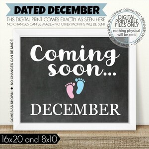 PRINTABLE Pregnancy Announcement, Coming Soon, Printable Pregnancy Sign, Chalkboard Sign, Baby Announcement, boy or girl, Pink or Blue
