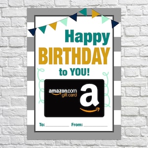 Birthday Gift Card Holder, Printable Gift Card Holders, Birthday Gift ...