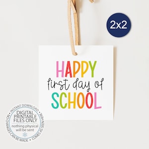 Printable First Day of School Tags, Teacher Gift Tags, First Day of School Tag, Teacher Appreciation Printable, Teacher Favor Tags
