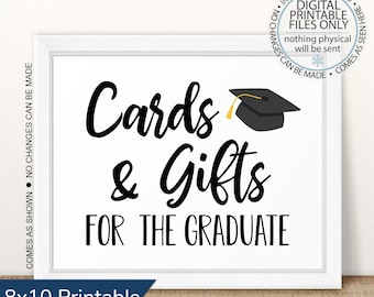 Cards and Gifts for the Graduate, Printable Graduation Sign, Class of 2024, 2024 Graduation Printable, Open House Sign, Graduation Sign