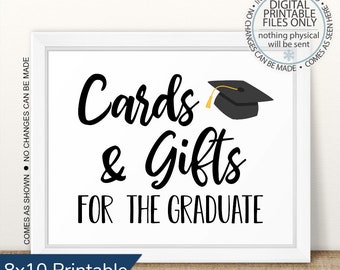 Cards and Gifts for the Graduate, Printable Graduation Sign, Class of 2026, 2026 Graduation Printable, Open House Sign, Graduation Sign