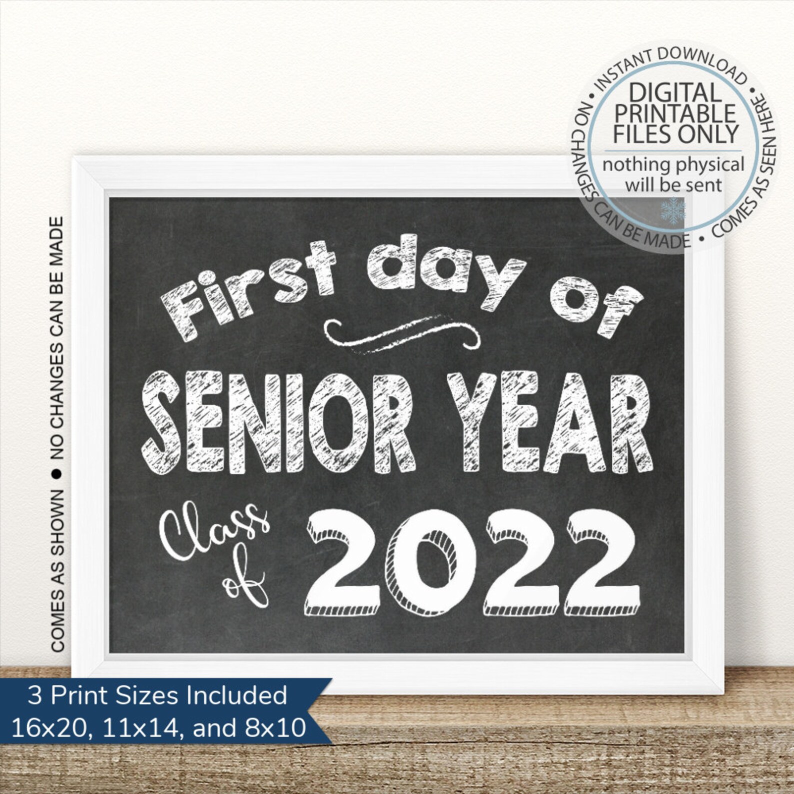 I'm a Senior First Day of Senior Year Sign Printable | Etsy