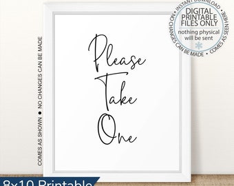 Printable Please Take One Wedding Sign, Wedding Signs Please Take One, Wedding Signs Printable, Wedding Signs Download, Wedding Signs