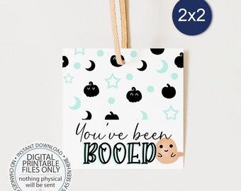 PRINTABLE You've Been BOOED! Happy Halloween! Cute Ghost Gift Tag, Sweet Halloween Boo Tag, Halloween Gift Tag, Halloween Neighbor, Ghost