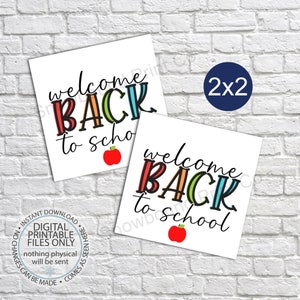 Printable Welcome Back to School Tags, Teacher Gift Tags, First Day of School Tag, Teacher Appreciation Printable, Teacher Favor Tags