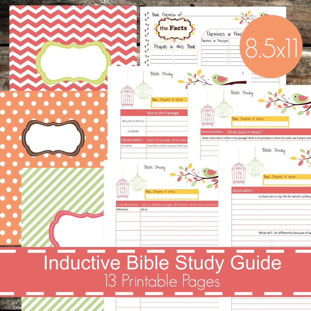 Inductive Bible Study Guide Printables PDF, Christian Bible Study ...