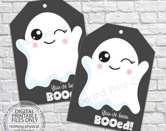 PRINTABLE You've Been BOOed! Happy Halloween! Cute Ghost Gift Tag, Sweet Halloween Boo Tag, Halloween Gift Tag, Halloween Neighbor, Ghost