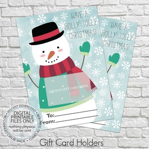 Printable Christmas Gift Card Holder, Thank You Gift Card Holders, Christmas Gift, Christmas Gift Card, Teacher&#39;s Gifts, Thank You Card