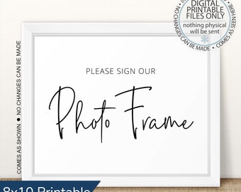 Signo de libro de visitas de fotos de boda imprimible, libro de visitas alternativo, libro de visitas de marco de fotos, libro de visitas de fotos, signo de libro de visitas de fotos de boda