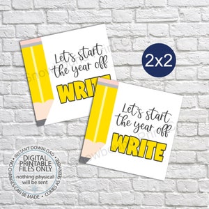 Printable Back to School Tags, Year Off Write, Lehrer Geschenkanhänger, Erster Tag der Schule Tag, Lehrer Wertschätzung druckbar, Lehrer Favor Tags