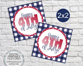 Printable 4th of July Tags, 4th of July Gift Tags, Happy 4th of July, Patriotic Printable, 4th of July Favor Tags