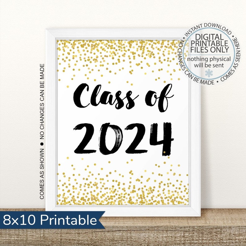 Class of 2024 Graduation Sign Senior Pictures Photo Prop Etsy