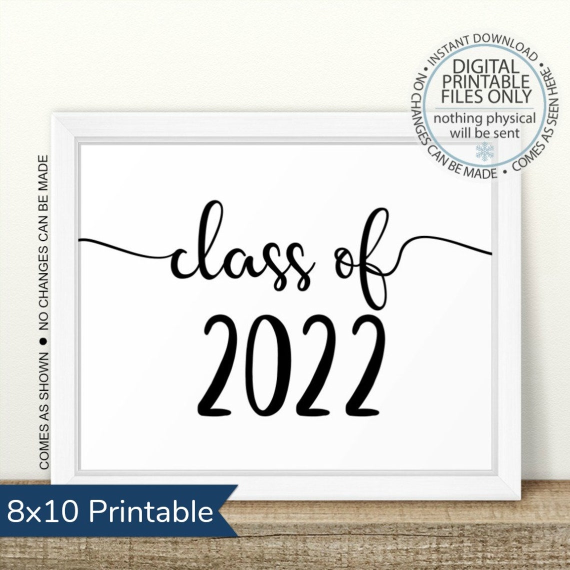 Printable Class Of 2022 Graduation Sign Senior Pictures Photo Etsy