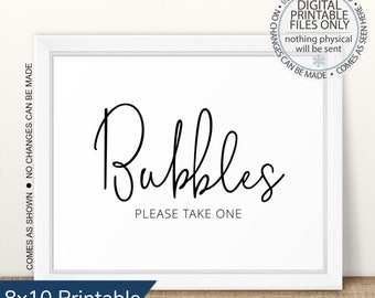 Printable Bubbles Please Take One, Wedding Bubbles Sign, Bubbles Printable Sign, Wedding Send Off Sign, Wedding Bubble Send Off, Bubbles