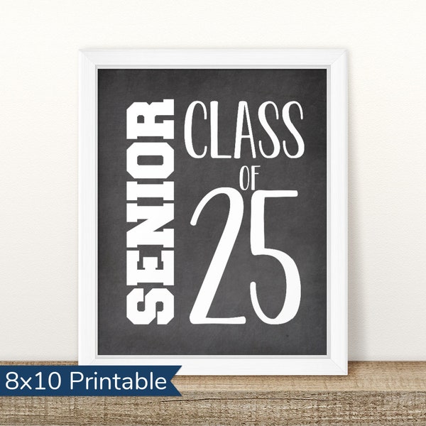I'm a Senior, First Day of Senior Year Sign, Printable First Day, Back To School Sign, First Day of School Chalkboard Sign, Senior Year 2025