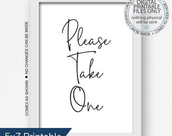 Printable Please Take One Wedding Sign, Wedding Signs Please Take One, Wedding Signs Printable, Wedding Signs Download, Wedding Signs