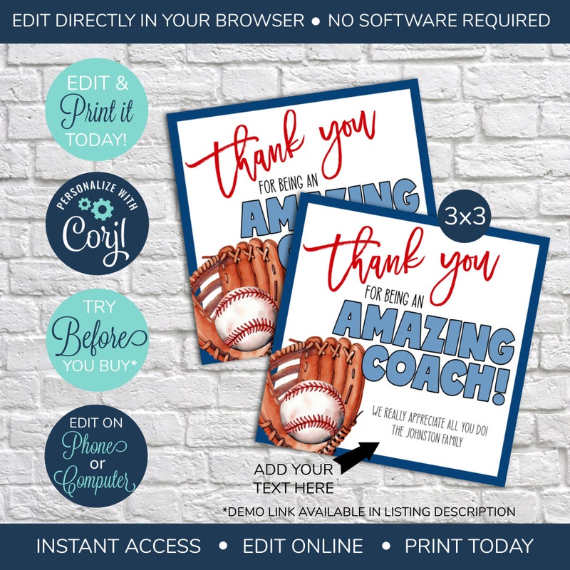 Baseball Coach Etsy