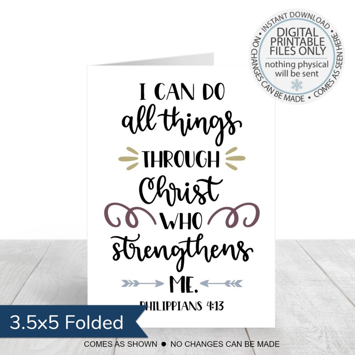 Printable Christian Encouragement Card Motivational Card I - Etsy