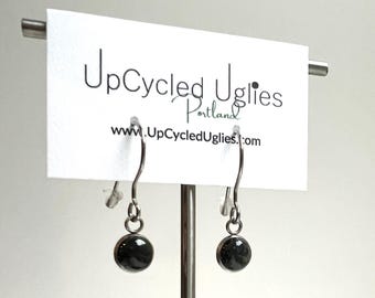 Oregon Basalt Stone in Resin Earrings