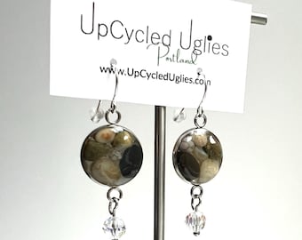 Oregon Mixed Stone in Resin & Crystal Earrings