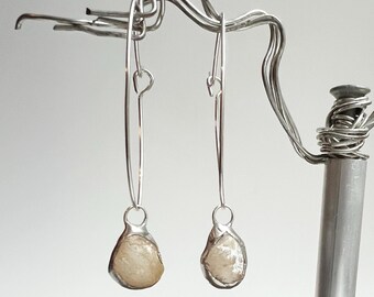 Tiffany Soldered Oregon Agate Beach Stone Earrings