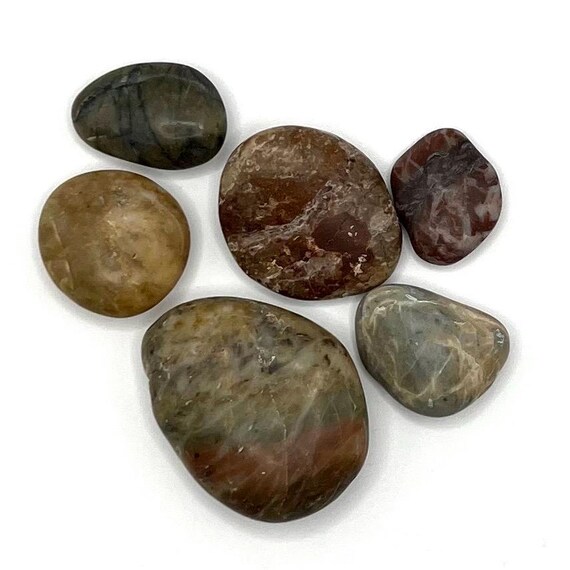 Oregon Coast Jasper Beach Stones - Lot of 6