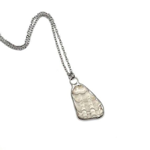 Tiffany Soldered Oregon Coast Shell Anadara Fossil & Recycled Sterling Pendant Necklace Seashel Beach Lover Gift Organic jewelry Shell Lover