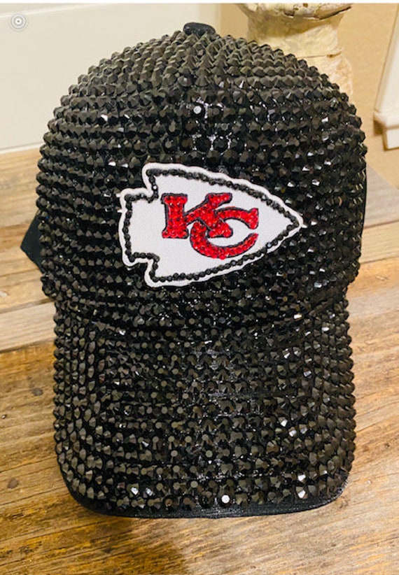 Kansas City Chiefs Black Blingy Sports Hat - Etsy display picture 2