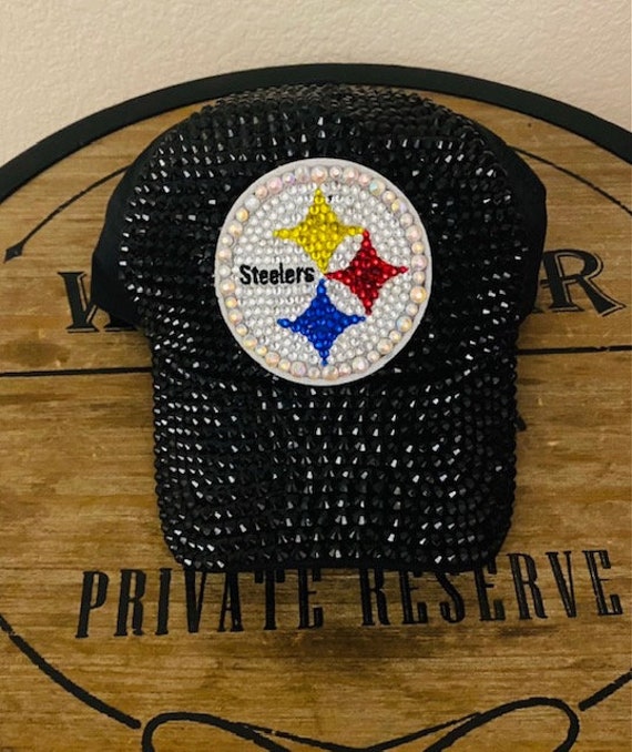 Steelers ladies \' Black and White Cap with Rhinestones Pittsburgh Steelers  main image 2
