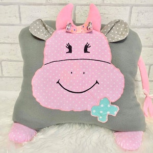Animal pillow sheep, cuddly toy, cow, frog, hippo, bunny, pig image 2