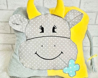 Animal pillow sheep, cuddly toy, cow, frog, hippo, bunny, pig