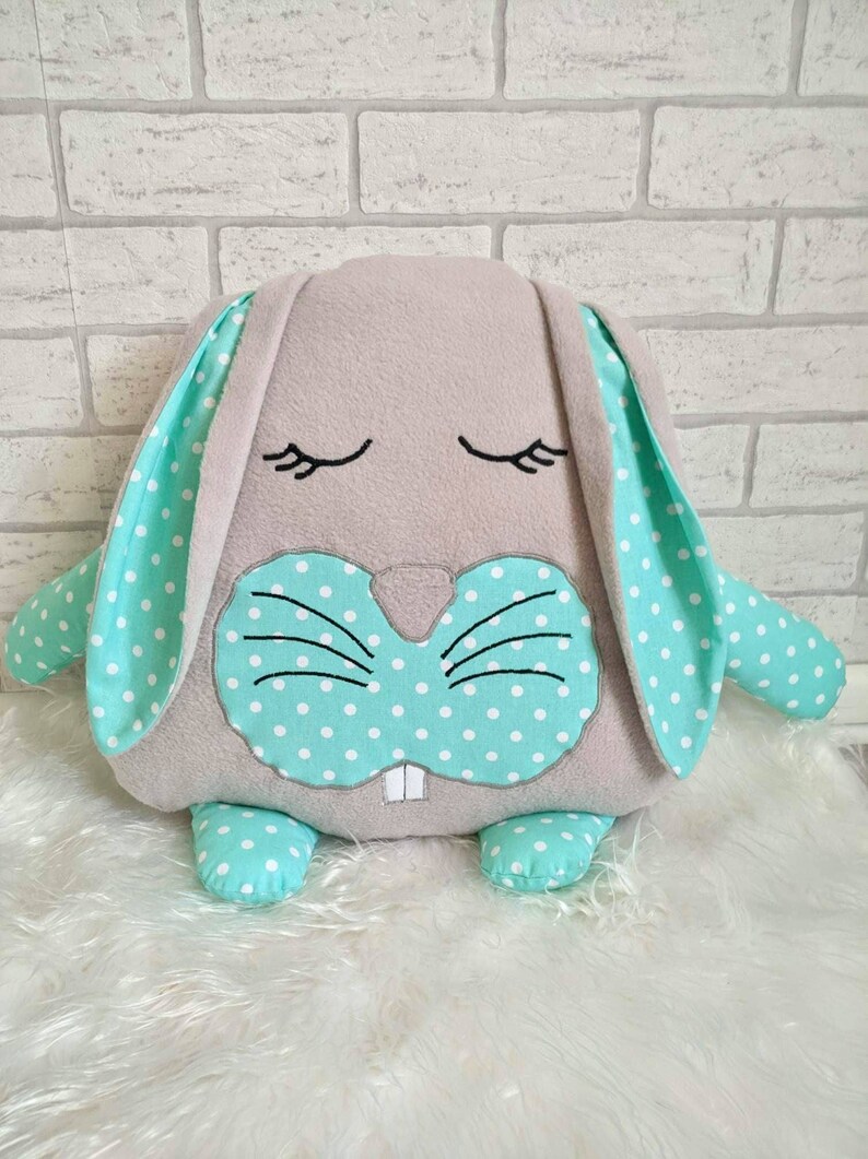 Animal pillow sheep, cuddly toy, cow, frog, hippo, bunny, pig image 6