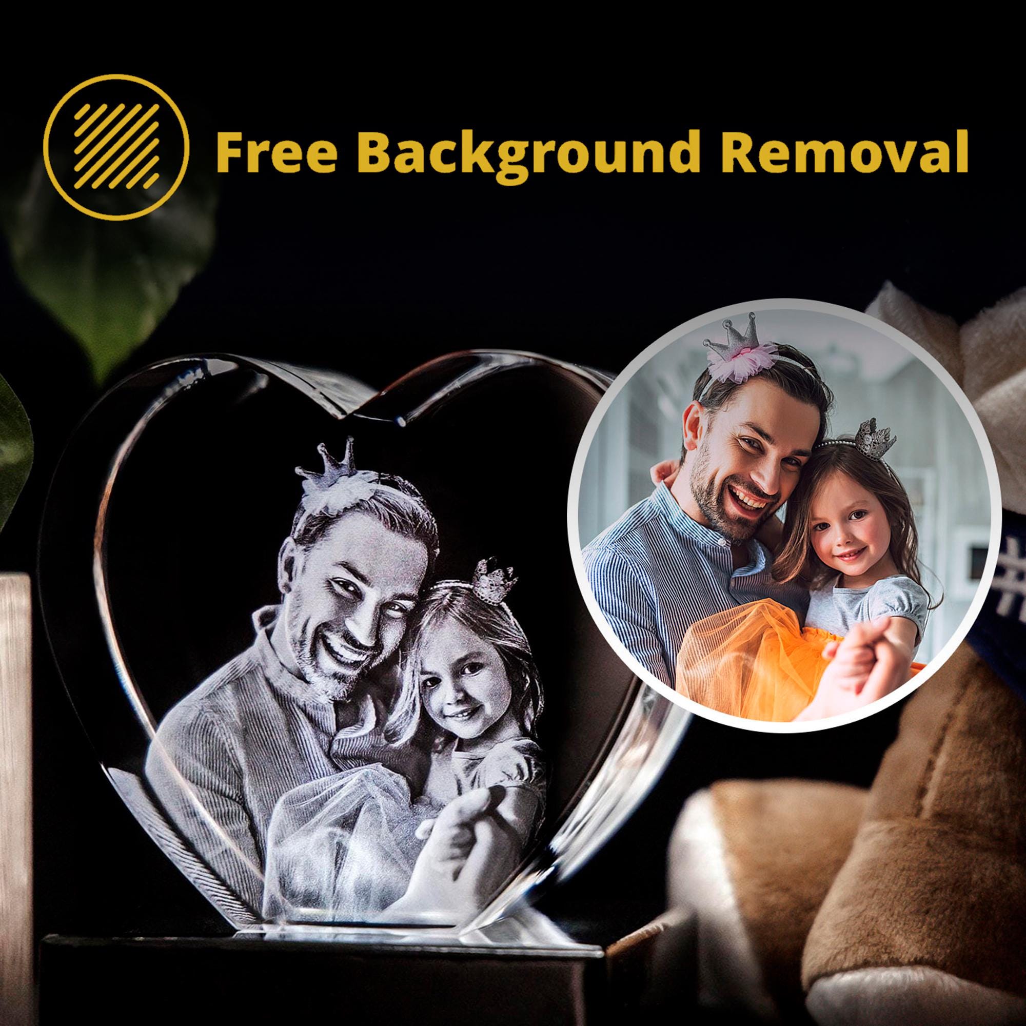 Personalization Hd Personalized 4K HD Photo Crystal Heart, Custom Engraved Gift - Etsy