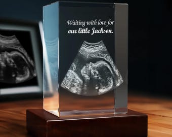 New Mom Gift — Personalized 3D Ultrasound Crystal Keepsake for Mother's Day