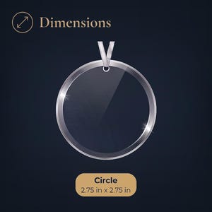 Custom Photo Crystal Ornament, Personalized Christmas Gift with Family Portrait - Circle image 2