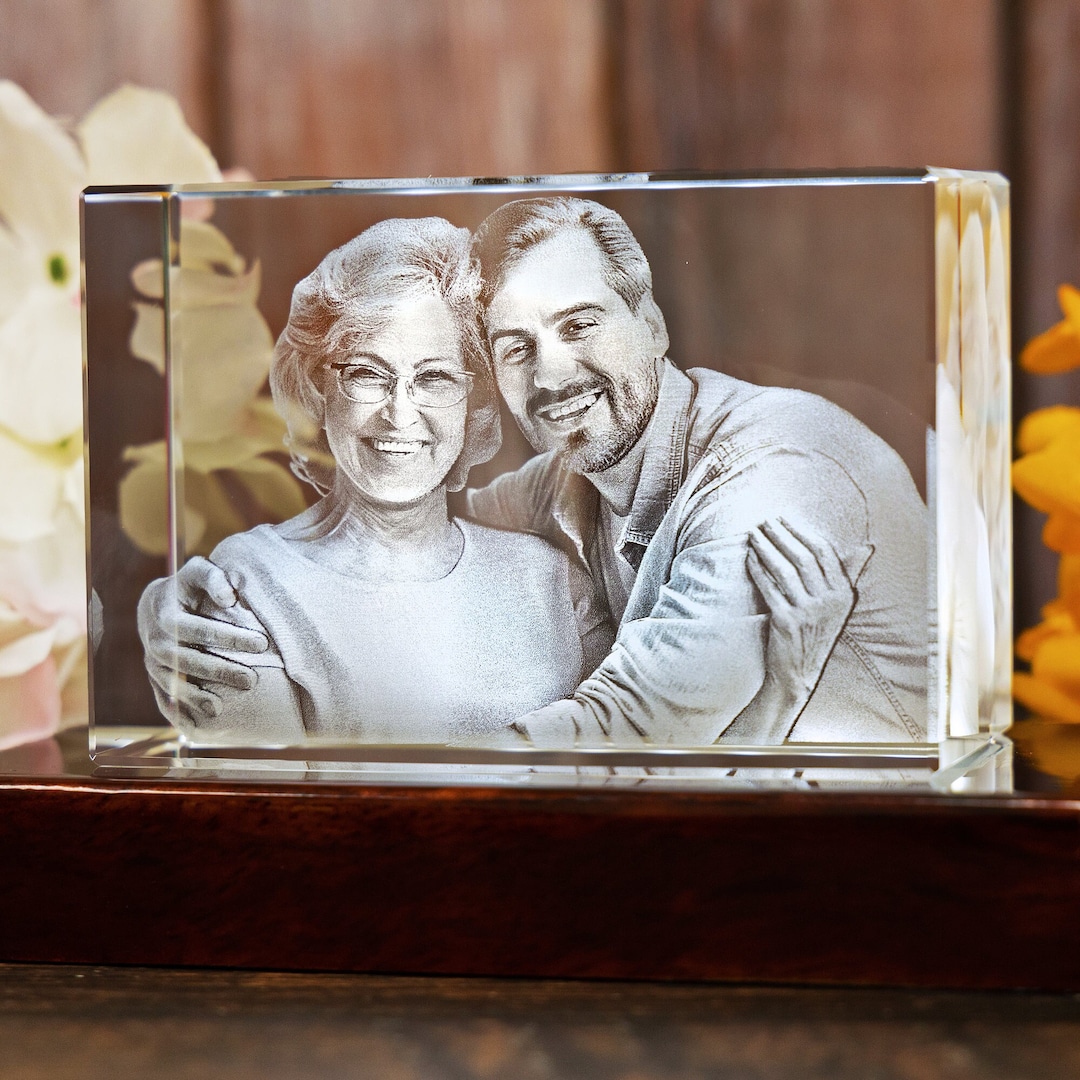 3D Laser Gifts® Custom Mothers Day Gifts, Handmade Photo Gift, Custom Laser Engraving, Unique
