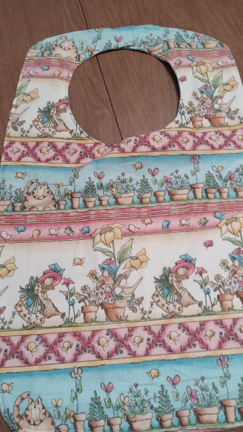 Bib Pattern Cat Adult Bib in a Gardening Design - Etsy