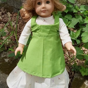 Ecru dress with dragonfly design fits American Girl dolls