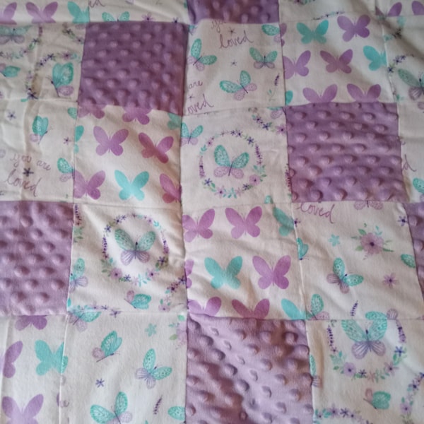 Lavender Baby Quilt Etsy