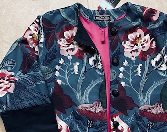 Chic designer oversize Flower Duster Summer Coat cotton statement large